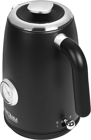 Kraft & Dele Fierbător de Apă 1L 2200W Negru