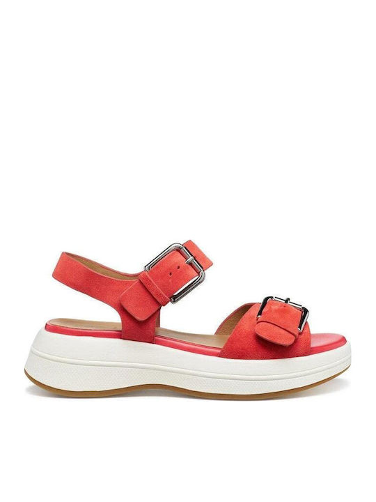 D Spherica Дамски Сандали Flatforms Червени