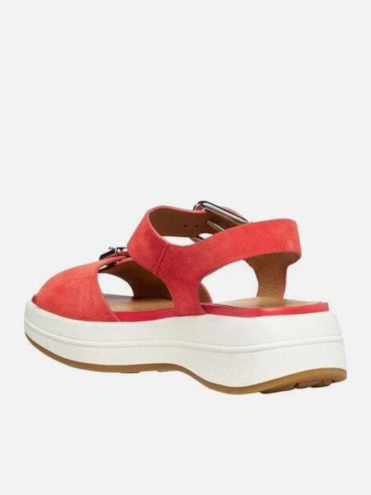 D Spherica Дамски Сандали Flatforms Червени