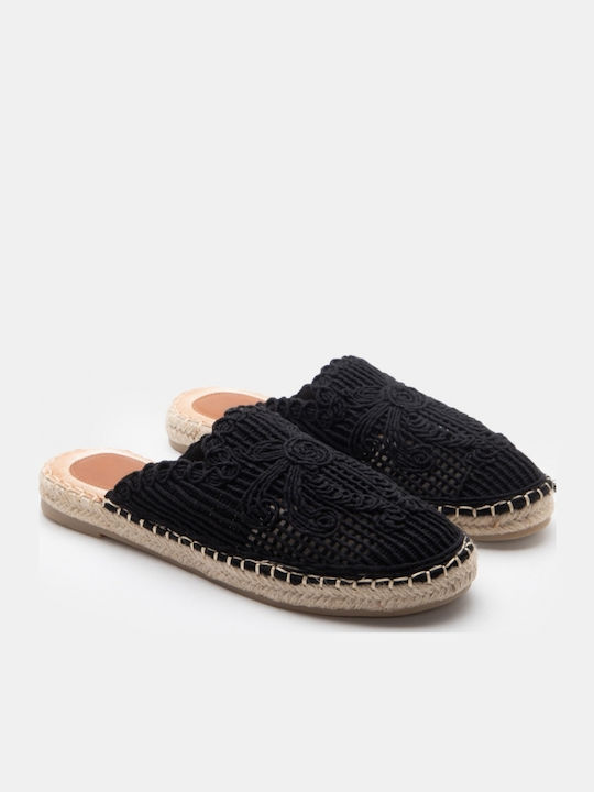 Flat Mules in Schwarz Farbe