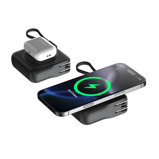 Xtorm Ασύρματος Φορτιστής (Qi Pad) και Καλώδιο USB-C 30W Power Delivery / SuperCharge Μαύρος (TravelPro)