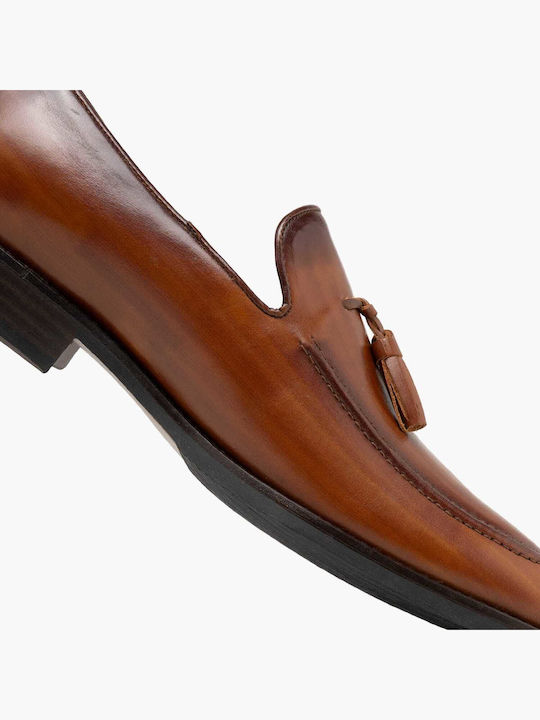 Δερμάτινα Ανδρικά Loafers σε Ταμπά Χρώμα