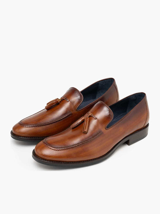 Δερμάτινα Ανδρικά Loafers σε Ταμπά Χρώμα