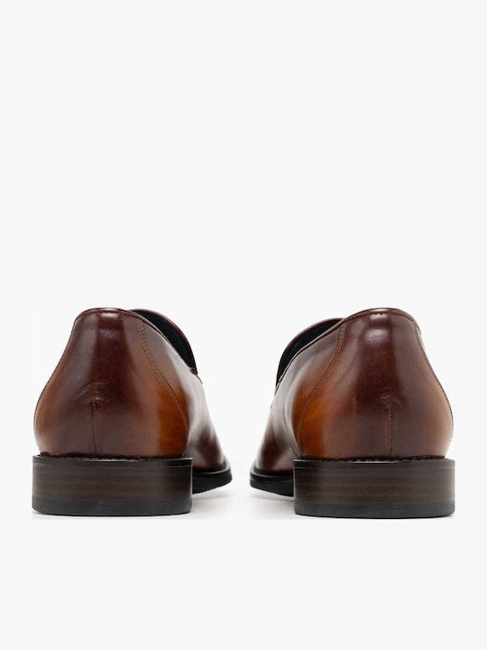 Δερμάτινα Ανδρικά Loafers σε Ταμπά Χρώμα