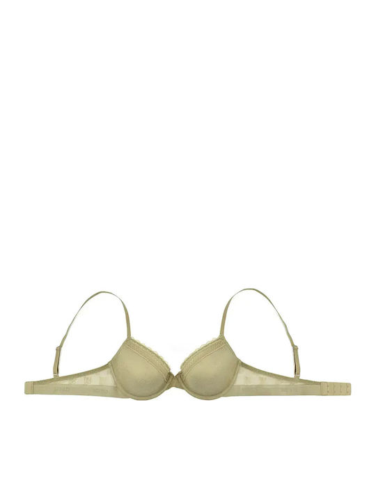 Beige Büstenhalter Liegestütz