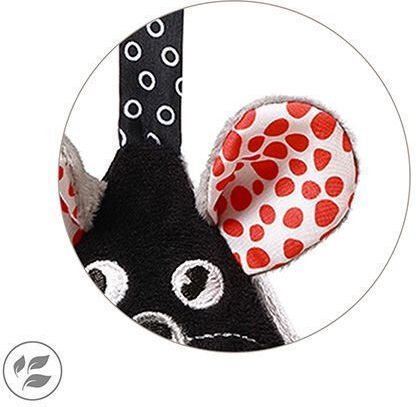 Babyono Hängendes Babyspielzeug für Kinderbett und Kinderwagen Maus für Neugeborene