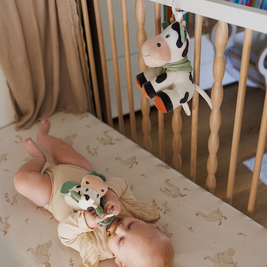 Babyono Hanging Toy for Cot and Stroller with Music Cow Bingo for Newborns