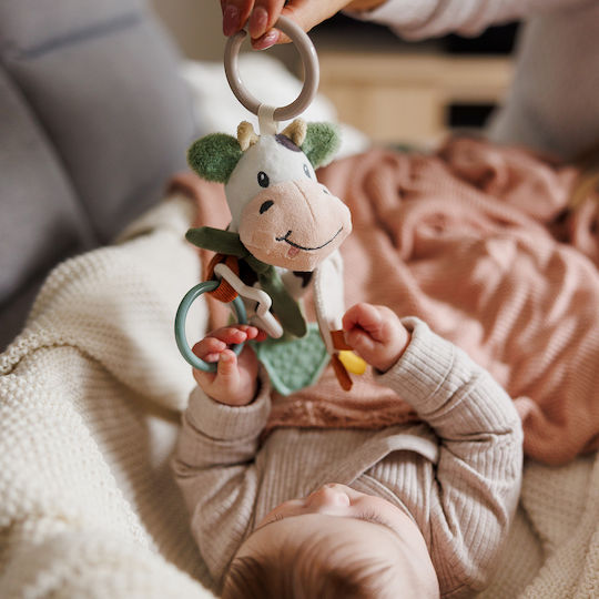 Babyono Κρεμαστό Παιχνίδι Κούνιας και Καροτσιού με Μασητικό Αγελάδα Bingo για Νεογέννητα