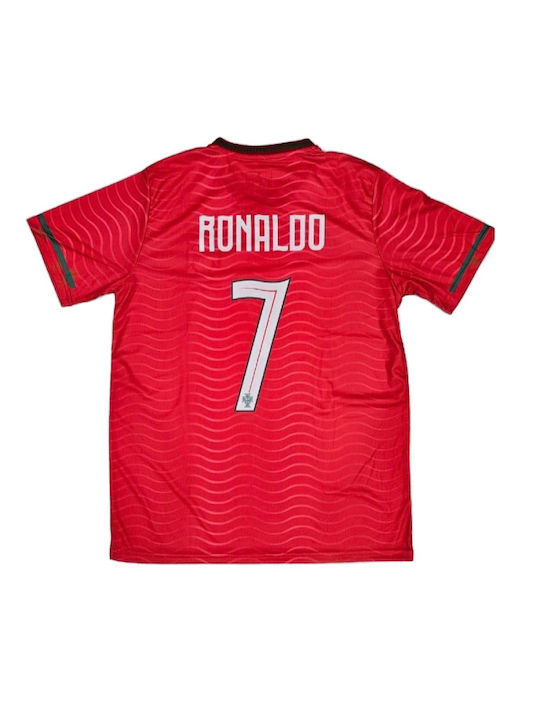 Ποδοσφαιρική Εμφάνιση Ronaldo Εθνικής Πορτογαλίας Μundial 2026 Κόκκινη Balón De Oro Red Unisex Ab146