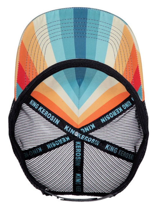King Kerosin Chopper Shit LKW-Fahrer Kappen Blau Orange