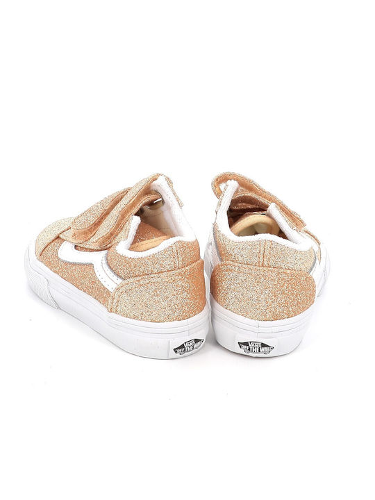 Old Skool V Παιδικά Sneakers με Σκρατς Χρυσά