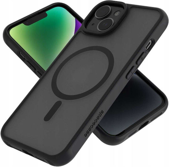 Spacecase Husă Hybrid Back Cover Compatibilă Cu Magsafe Plastic Negru iPhone 14