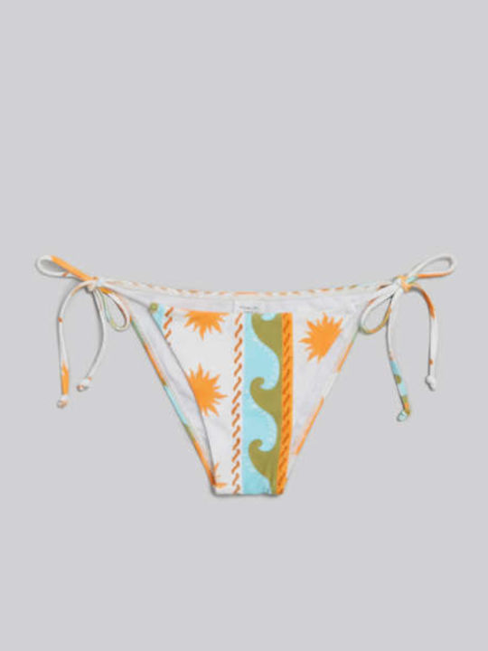 Slip Bikini Inferioare Jos Cu Dantelă Alb