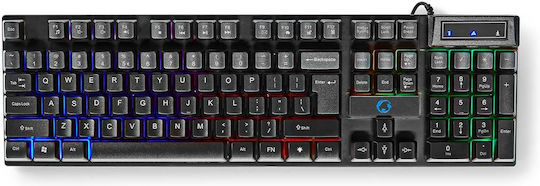 Nedis GCK51110BKUS Gaming Keyboard Set with Illuminated Keys & Mouse (English US) Mouse and LED Backlit Headset