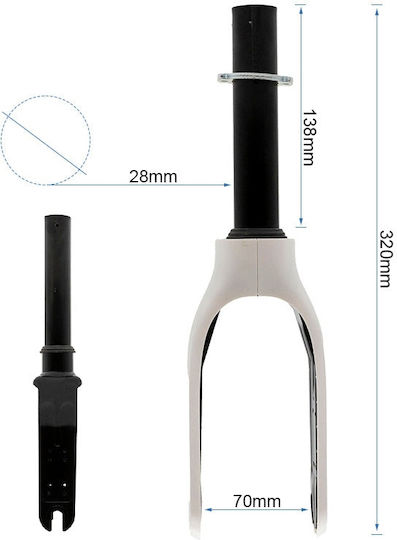 Weißes Dekoratives Gabel Xiaomi M365 Essential 1s Pro Pro 2