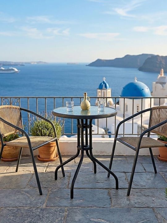 Dining Set for Small Outdoor Spaces Patty 3 Pieces Anthracite E2391,1S
