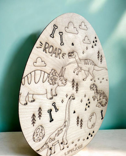 Wooden Easter Egg Base Dinosaurs