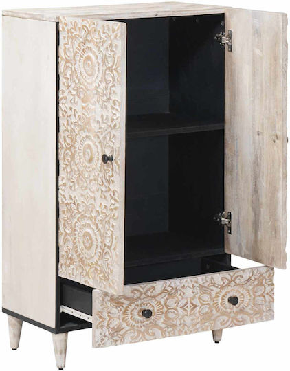 Δίφυλλη Ντουλάπα 60x33.5x100cm Λευκό