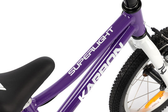 Karbon 14" Детско Колело BMX с Алуминиева Рамка 2025 Лилаво