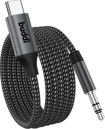 Buddi Flex USB 2.0 Cable USB-C Male - 3.5mm Black 3m
