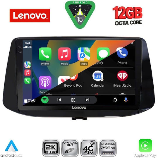 Lenovo Ηχοσύστημα Αυτοκινήτου για Hyundai i30 2018 (Bluetooth/USB/WiFi/GPS/Apple-Carplay/Android-Auto) με Οθόνη Αφής 9"