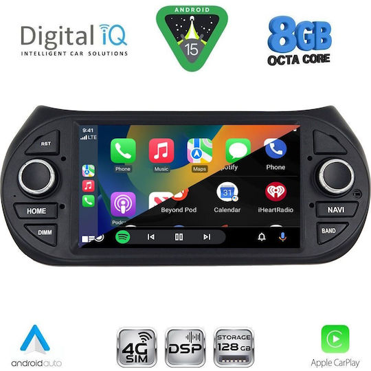 Digital IQ Ηχοσύστημα Αυτοκινήτου για Peugeot Bipper Citroen Nemo Lexus CT 2008-2018 (Bluetooth/USB/WiFi/GPS/Apple-Carplay/Android-Auto) με Οθόνη Αφής 7"