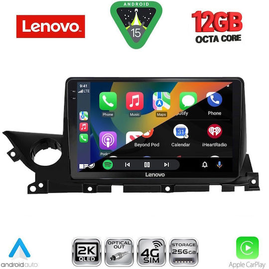 Lenovo Car Audio System for Mazda 6 2021 Bluetooth USB WiFi GPS Apple CarPlay Android Auto with 9" Touch Screen