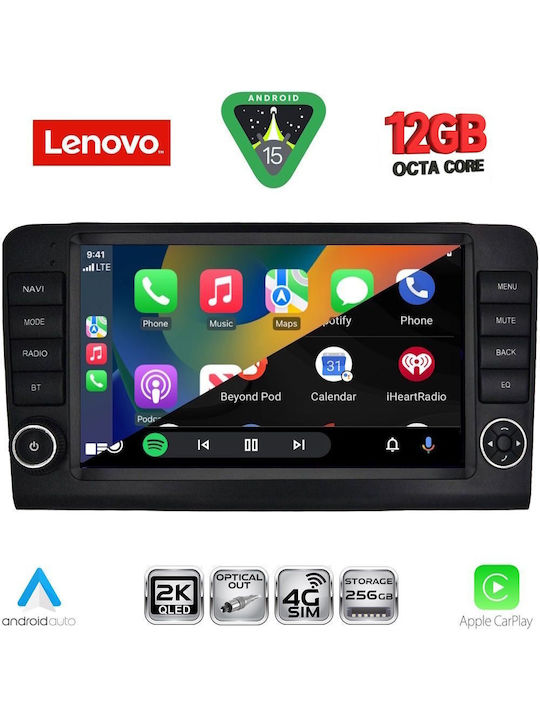 Lenovo Car Audio System for Mercedes-Benz ML / GL Class 2005-2011 Bluetooth USB WiFi GPS Apple CarPlay Android Auto with 9" Touch Screen