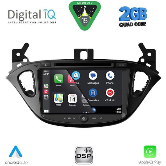 Digital IQ Car Audio System for Opel Adam / Corsa 2014-2021 (Bluetooth/USB/WiFi/GPS/Apple CarPlay/Android Auto) with 8" Touch Screen