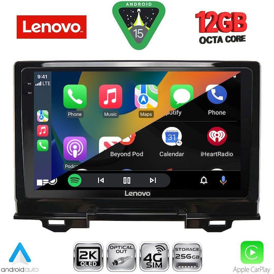 Lenovo Car Audio System for Honda HR-V 2021 Bluetooth USB WiFi GPS Apple CarPlay Android Auto with 9" Touch Screen