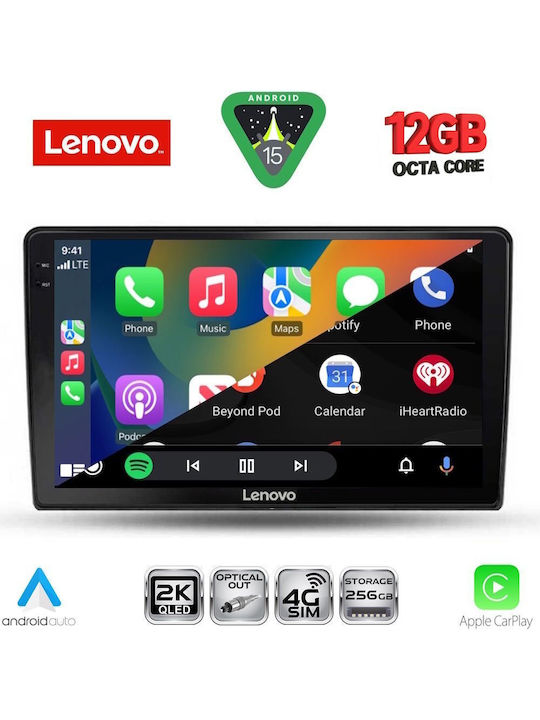 Lenovo Car Audio System for Ford Fiesta 2018 (Bluetooth/USB/WiFi/GPS/Apple CarPlay/Android Auto) with 10" Touch Screen