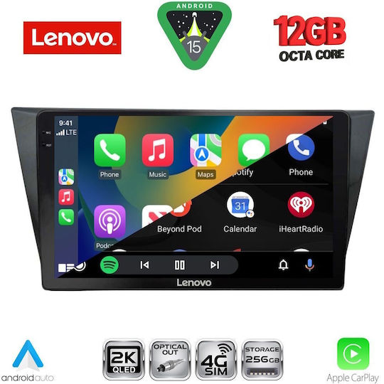 Lenovo Ηχοσύστημα Αυτοκινήτου για Volkswagen Tiguan 2016 με Clima (Bluetooth/USB/WiFi/GPS/Apple-Carplay/Android-Auto) με Οθόνη Αφής 10"