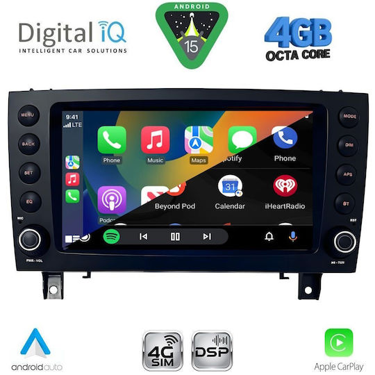 Digital IQ Ηχοσύστημα Αυτοκινήτου για Mercedes-Benz SLK 2004-2010 (Bluetooth/USB/WiFi/GPS/Apple-Carplay/Android-Auto) με Οθόνη Αφής 8"