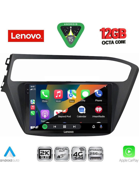 Lenovo Car Audio System for Hyundai i20 2018-2021 Bluetooth USB WiFi GPS Apple CarPlay Android Auto with 9" Touch Screen
