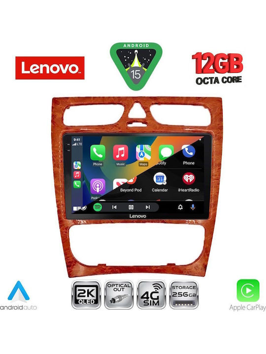 Lenovo Car Audio System for Mercedes-Benz C Class Nissan Cherry 1999-2004 Bluetooth USB WiFi GPS Apple CarPlay Android Auto with 9" Touch Screen
