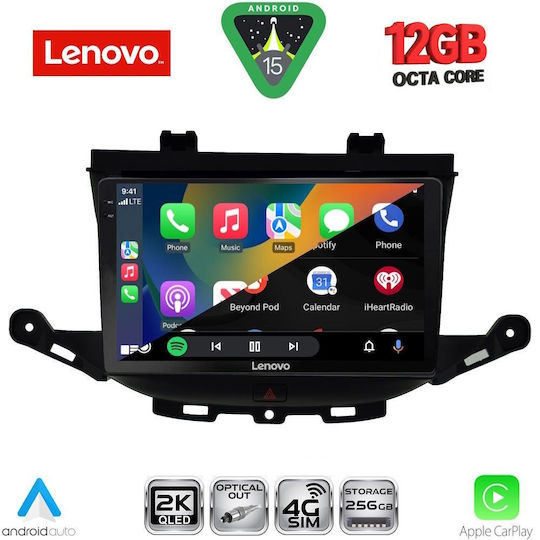 Lenovo Car Audio System for Opel Astra 2015-2022 Bluetooth USB WiFi GPS Apple CarPlay Android Auto with 9" Touch Screen