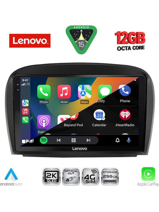 Lenovo Car Audio System for Mercedes-Benz SL 2006-2012 Bluetooth USB WiFi GPS Apple CarPlay Android Auto with 9" Touch Screen