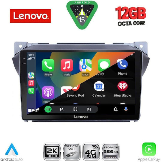 Lenovo Ηχοσύστημα Αυτοκινήτου για Suzuki Alto Nissan Pixo 2009-2014 (Bluetooth/USB/WiFi/GPS/Apple-Carplay/Android-Auto) με Οθόνη Αφής 9"