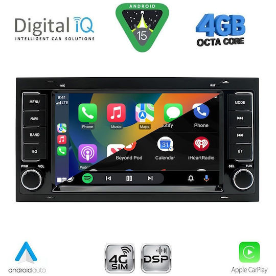 Digital IQ Ηχοσύστημα Αυτοκινήτου για Volkswagen Touareg 2003-2011 (Bluetooth/USB/WiFi/GPS/Apple-Carplay/Android-Auto)