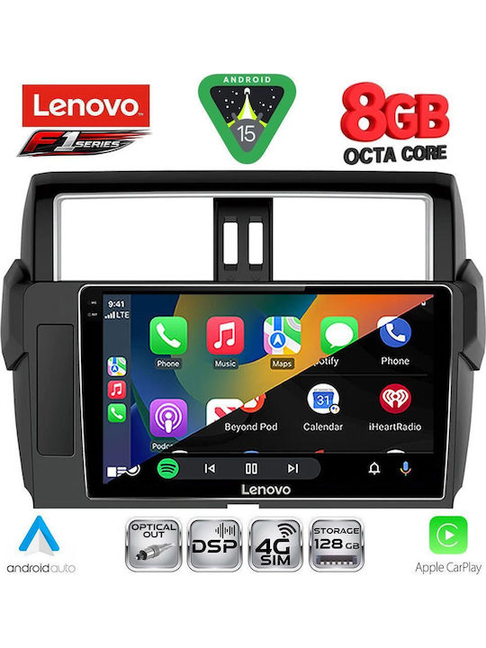 Lenovo Lenovo Auto-Audiosystem für Toyota Prado 2014-2017 Bluetooth USB Eingebautes Wi-Fi GPS Apple CarPlay Android Auto mit 10 Zoll Touchscreen SSR 10777_CPA