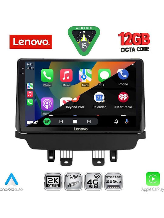 Lenovo Car Audio System for Mazda 2 2014-2023 (Bluetooth/USB/WiFi/GPS/Apple CarPlay/Android Auto) with 9" Touch Screen