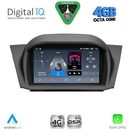 Digital IQ Ηχοσύστημα Αυτοκινήτου για Ford Fiesta 2008-2017 (Bluetooth/USB/WiFi/GPS/Apple-Carplay/Android-Auto) με Οθόνη Αφής 7"