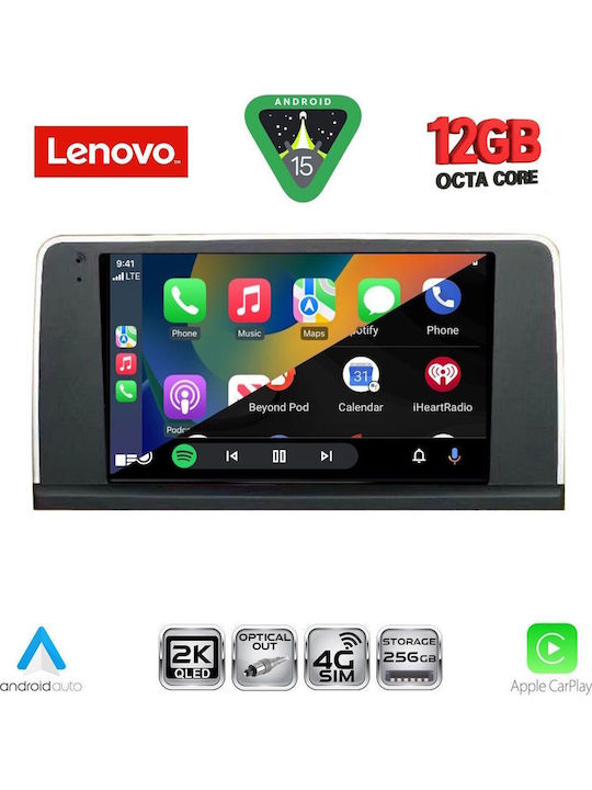 Lenovo Car Audio System for BMW X5 (E70) / X6 (E71) 2006-2009 (Bluetooth/USB/WiFi/GPS/Apple CarPlay/Android Auto) with 9" Touch Screen