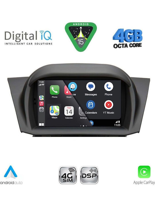 Digital IQ Car Audio System for Ford Fiesta 2008-2017 Bluetooth USB WiFi GPS Apple CarPlay Android Auto