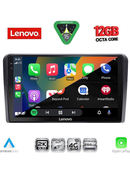 Lenovo Car Audio System for Peugeot 308 2013-2021 Bluetooth USB WiFi GPS Apple CarPlay Android Auto with 9" Touch Screen