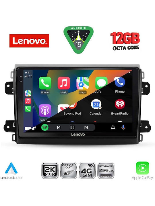 Lenovo Car Audio System for Fiat Ducato 2021 Bluetooth USB WiFi GPS Apple CarPlay Android Auto with 9" Touch Screen
