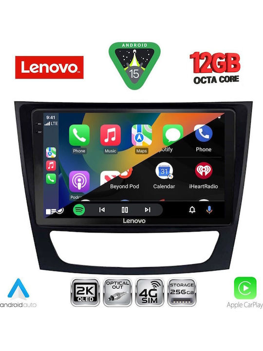 Lenovo Car Audio System for Mercedes-Benz E Class / CLS Class 2003-2009 (Bluetooth/USB/WiFi/GPS/Apple CarPlay/Android Auto) with 9" Touch Screen