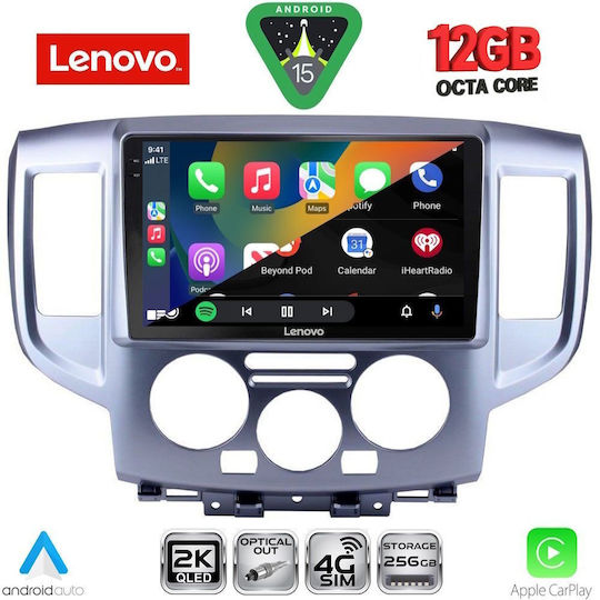 Lenovo Ηχοσύστημα Αυτοκινήτου για Nissan NV200 2009-2020 (Bluetooth/USB/WiFi/GPS/Apple-Carplay/Android-Auto) με Οθόνη Αφής 9"