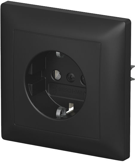 Busch-Jaeger Single Black Power Socket
