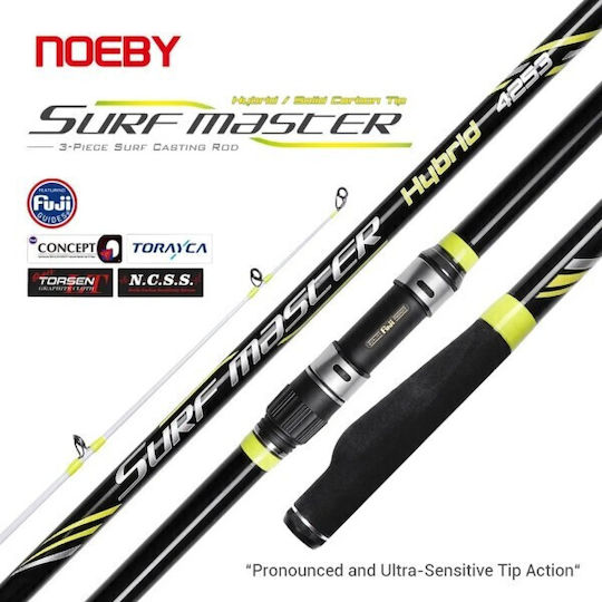Σετ Surf Casting Καλάμι Noeby Surf Master Hybrid 4.25m C.w:100 250gr Toray Japan Carbon Fuji Guides Μηχανισμός Noeby Infinite Power 8000 Max Drag 20kg
